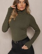 tandem Pulover Golf Verde închis cu Amestec de Cașmir Zaivanna