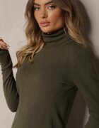 tandem Pulover Golf Verde închis cu Amestec de Cașmir Zaivanna