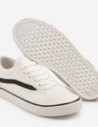  Tenisi Alb-Negru cu Patch Lateral Simeris