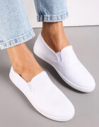  Teniși Albi din Material Textil cu Talpă Flexibilă Aishani