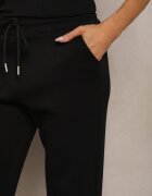 tp collection Pantaloni de trening Negri cu o croială dreaptă cu elastic în talie și buzunare Tiaris