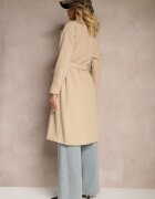 tricot station Palton Bej deschis Dublu rând Cu cordon Meollie
