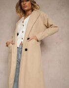 tricot station Palton Bej deschis Dublu rând Cu cordon Meollie