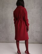 tricot station Palton Bordeaux cu două rânduri de nasturi cu cordon Meollie