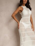 tricot station Rochie Bej deschis Perforată cu croială cambrată Fără mâneci Tialiera