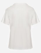  Tricou Bluză Alb din Bumbac cu Mânecă Scurtă și Aplicație Florală Dimasa