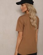  Tricou Clasic Simplu Maro din Bumbac Detima
