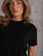  Tricou Negru Clasic Neted din Bumbac Detima