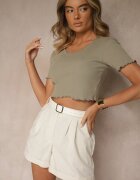  Tricou Verde închis din bumbac reiat Adlesse