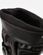 tulipano Botine în stil grunge decorate cu carâmb răsfrânt și cataramă Sanden Negre