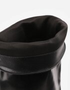 tulipano Cizme pe toc gros decorate cu carâmb răsfrânt și dungă cu cataramă Naliep Negre