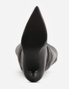 tulipano Cizme slouchy cu șanțuri cu toc stiletto cu carâmb înalt și vârf ascuțit Rosienes Negre