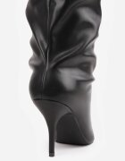 tulipano Cizme slouchy cu șanțuri cu toc stiletto cu carâmb înalt și vârf ascuțit Rosienes Negre