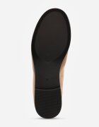 tulipano Mocasini cu fronseuri din imitație de piele întoarsă cu decorațiuni metalice Eiesha Bej închis