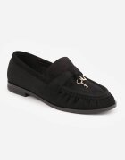 tulipano Mocasini cu fronseuri din imitație de piele întoarsă cu decorațiuni metalice Eiesha Negri