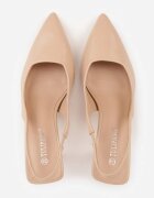 tulipano Sandale Bej cu toc cui tip slingback Worsedi