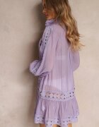  Tunică Violetă Dantelată Croi tip cutie Cu volan Nawal