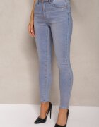uiuj Blugi Albastru deschis Skinny cu efect decolorat și vopsea aurie Tilacema