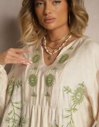 unigirl Bluză bej cu vâscoză și model brodat Novalisse