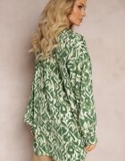unigirl Cămașă Verde din material imprimat cu Mâneci Lungi Cyllia