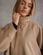 unigirl Geacă Parka de tranziție din bumbac strânsă în talie Nilexis Bej închis