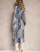 unigirl Rochie Albastru-Bleumarin Cloș cu un croi tip cămașă cu Imprimeu Ornamental Elyisa