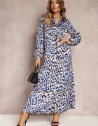 unigirl Rochie cămașă evazată Bleumarin-Albastru cu imprimeu fantezie Alendia