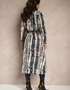 unigirl Rochie cămașă Gri din Viscoză Decorată cu o Cureaua din Material Elliorwen