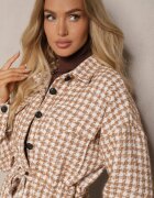 unigirl Rochie cămașă Maro cu carouri Vichy cu buzunare și curea Daislen