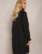 unigirl Rochie Cloș Neagră Tip cămașă Mini Nofexi