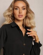 unigirl Rochie Cloș Neagră Tip cămașă Mini Nofexi