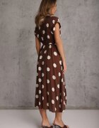 unigirl Rochie evazată din viscoză cu croi retro de cămașă cu puncte Cosmeos Maro