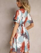 unigirl Rochie Portocalie Tip plic cu viscoză și model abstract Feledia