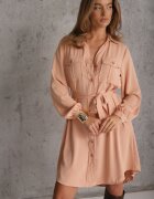 unigirl Rochie Roz tip cămașă Mini din bumbac Zenata
