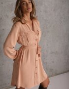 unigirl Rochie Roz tip cămașă Mini din bumbac Zenata