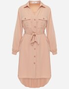 unigirl Rochie Roz tip cămașă Mini din bumbac Zenata