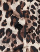 unigirl Rochie tip cămașă Maro cu imprimeu leopard cu cordon Ramalli