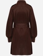 unigirl Rochie Utility cu croială de cămașă din piele întoarsă sintetică Wirette Maro