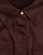 unigirl Rochie Utility cu croială de cămașă din piele întoarsă sintetică Wirette Maro