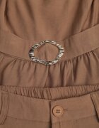 unigirl Set elegant cu viscoză și in și top cu peplum și pantaloni largi Dapera Maro