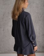 unigirl Set în stil Y2K cămașă lejeră și fustă în stil tenis cu curea Napeli Bleumarin