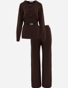 unigirl Set tricotat cu vâscoză tunică elegantă și pantaloni Lovinia Maro