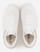 vices Adidași Alb-Argintiu pe Platformă Decorate cu Inscripție în Relief Berolla