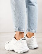 vices Adidași Alb-Argintiu pe Platformă Decorate cu relief Natiselle