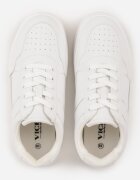vices Adidași Alb-Auriu pe platformă decorați cu aplicații metalice Nelanil