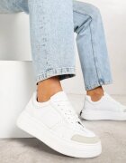 vices Adidași Albi cu platformă cu steluță Fenarra