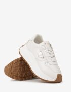 vices Adidași Albi cu Platformă Decorate cu Aplicație Metalică Nelviera