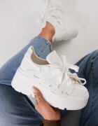 vices Adidași Albi cu Talpă Plată cu Aplicație Geometrică Nelenith