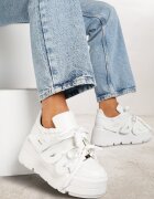 vices Adidași Albi cu Talpă Plată cu Aplicație Geometrică Nelenith