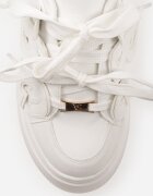 vices Adidași Albi cu Talpă Plată cu Aplicație Geometrică Nelenith